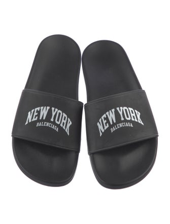 Balenciaga Rubber Graphic Print Slides