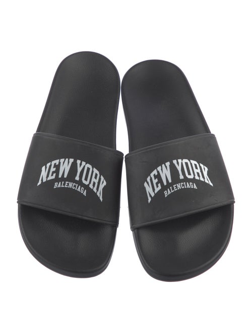 Balenciaga Rubber Graphic Print Slides