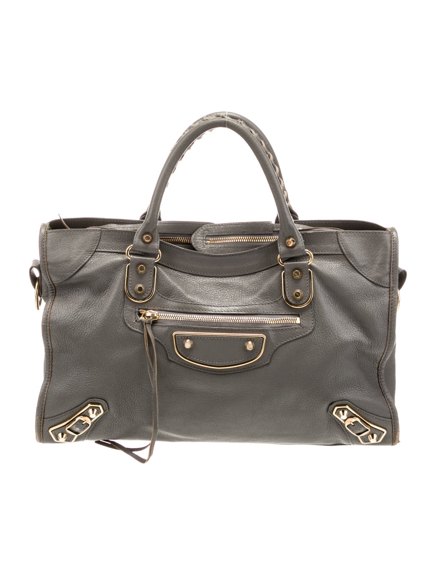 Balenciaga Leather Motocross City Metallic Edge