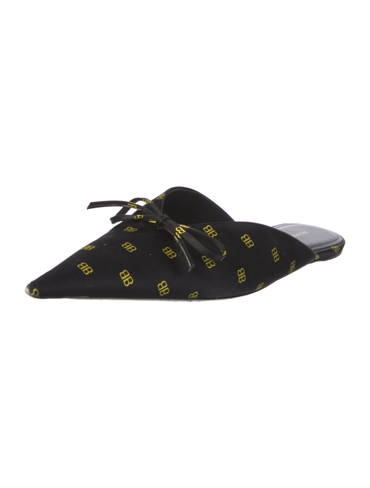 Balenciaga Satin Printed Mules