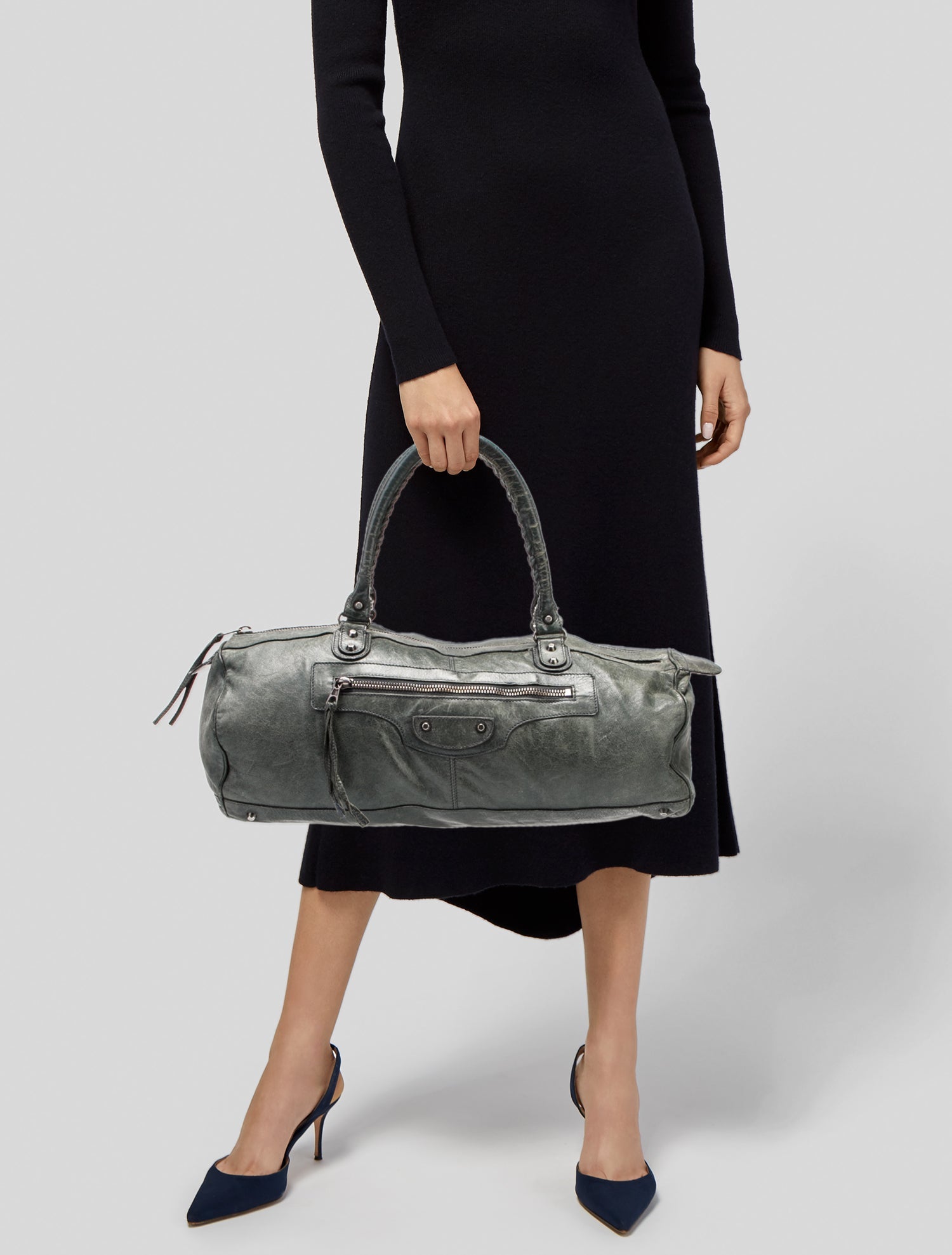 Balenciaga Leather Weekender Bag