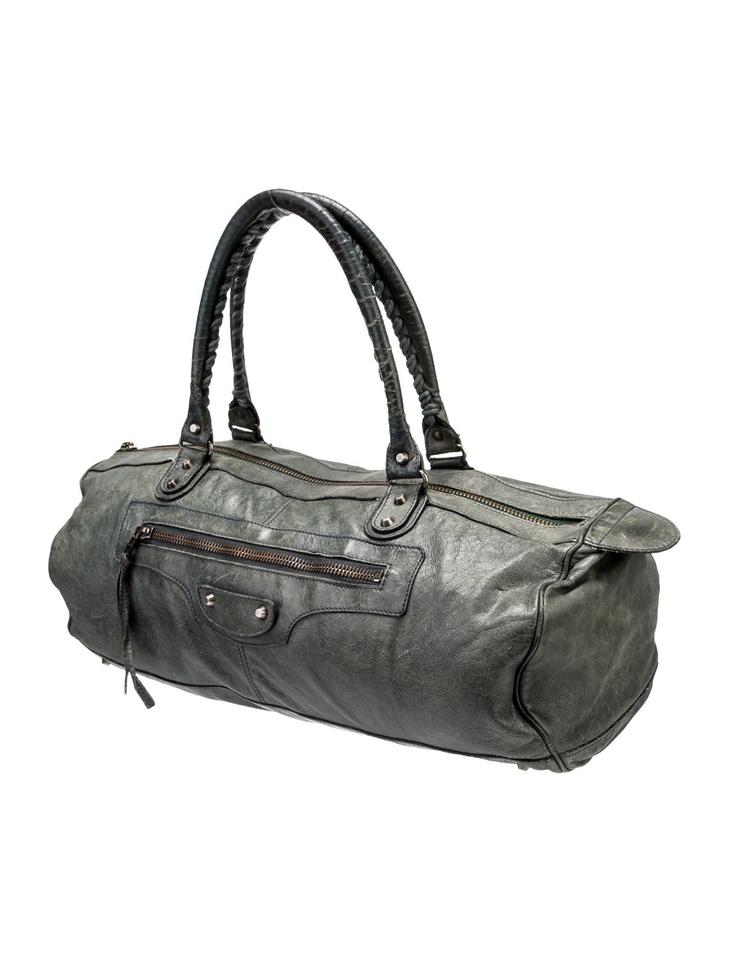 Balenciaga Leather Weekender Bag