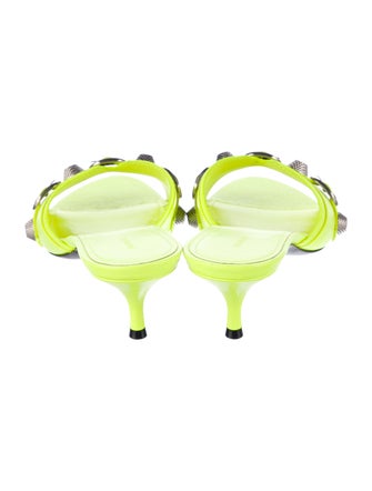 Balenciaga Leather Studded Accents Slides