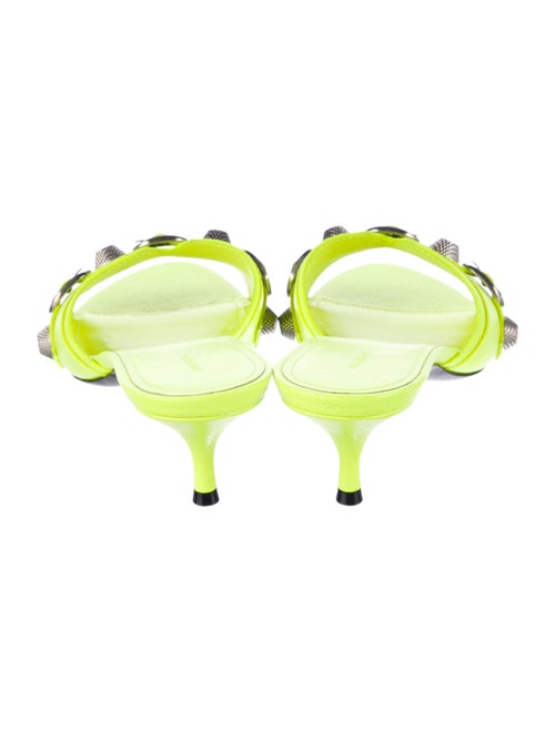 Balenciaga Leather Studded Accents Slides