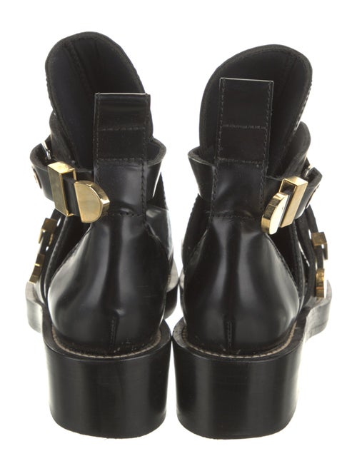 Balenciaga Buckle Leather Combat Boots