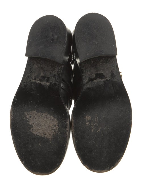 Balenciaga Buckle Leather Combat Boots