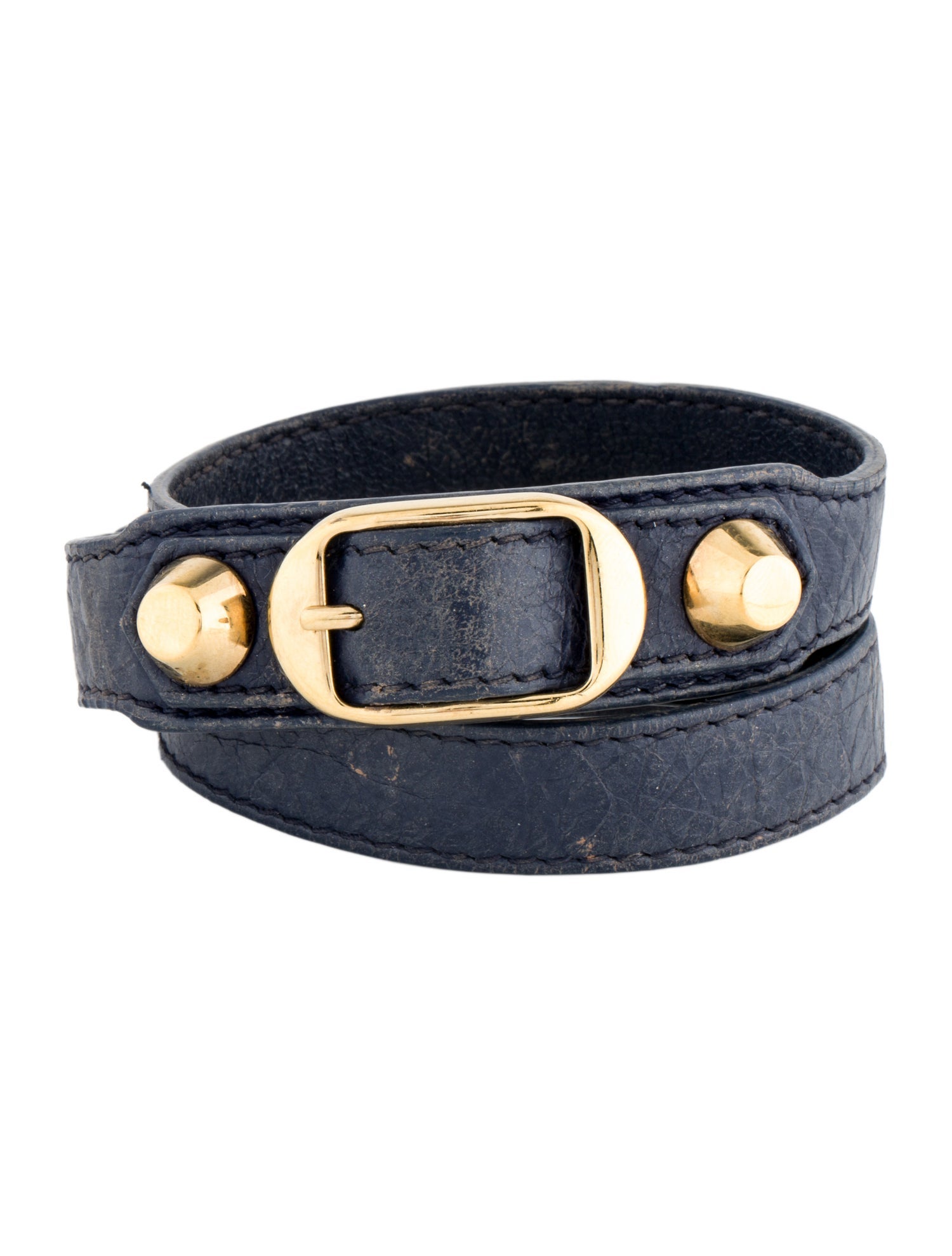 キ*ノ様 Balenciaga triple leather bracelets BALENCIAGA DARK GRAY Lambskin Leather Classic Triple Tour