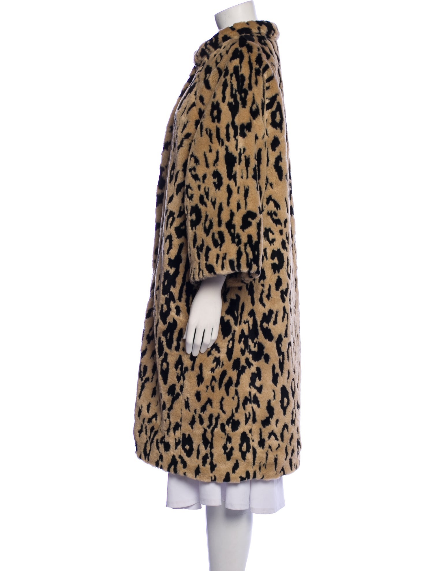 Balenciaga Animal Print Faux Fur Coat