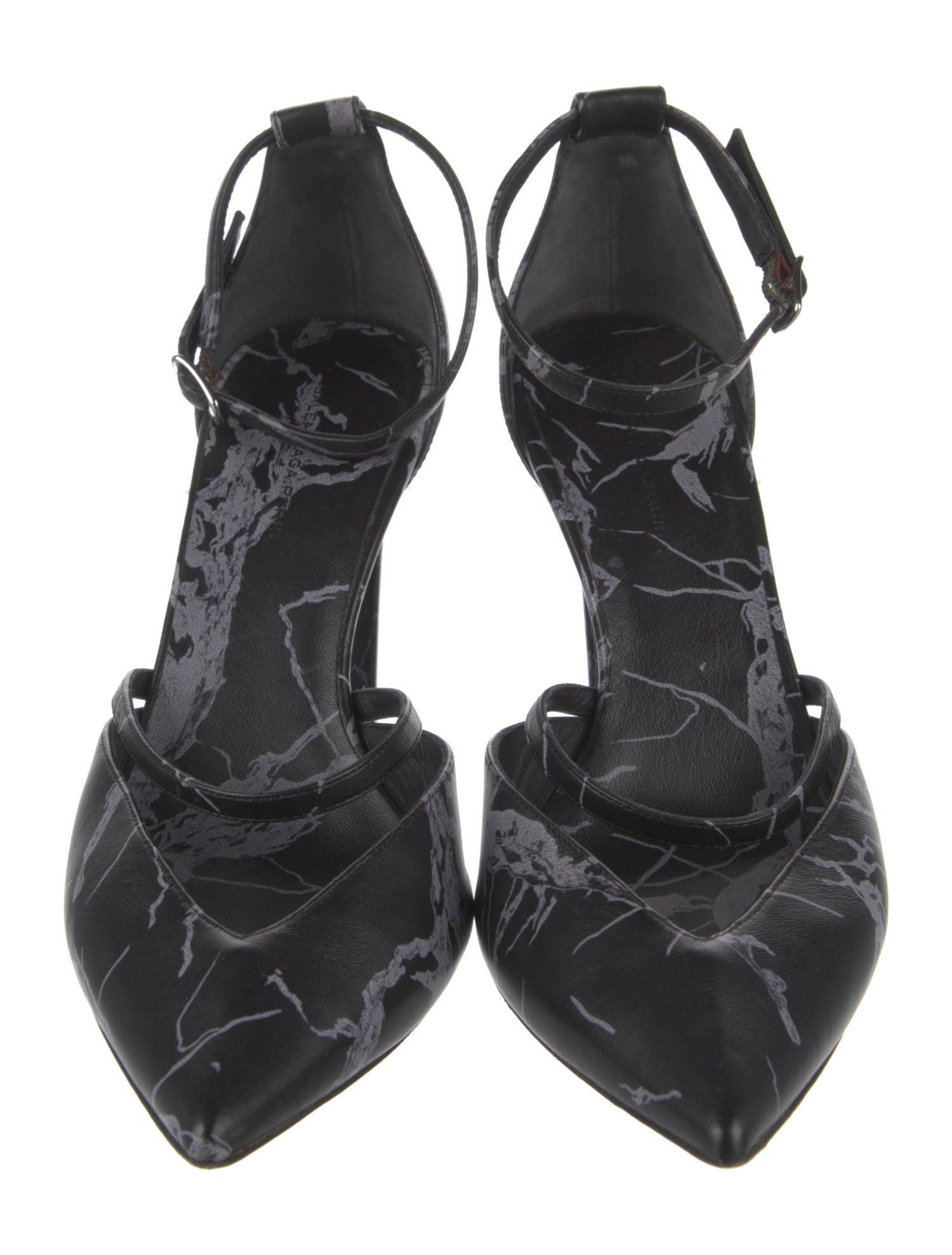 Balenciaga Leather Animal Print D'Orsay Pumps