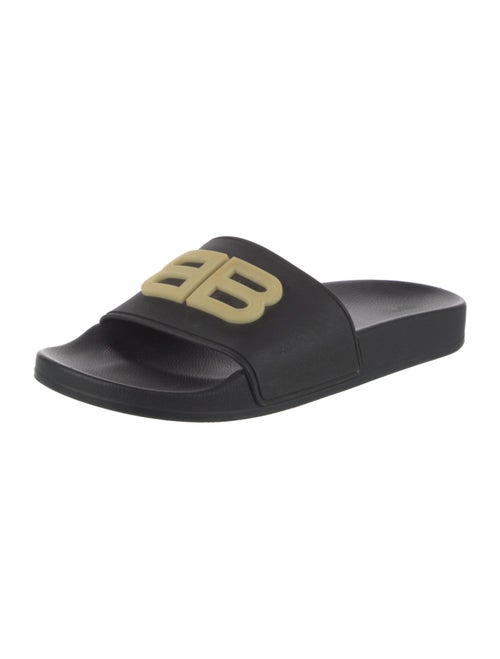 Balenciaga Signature Logo Rubber Slides