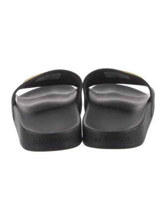Balenciaga Signature Logo Rubber Slides