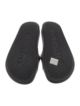 Balenciaga Signature Logo Rubber Slides