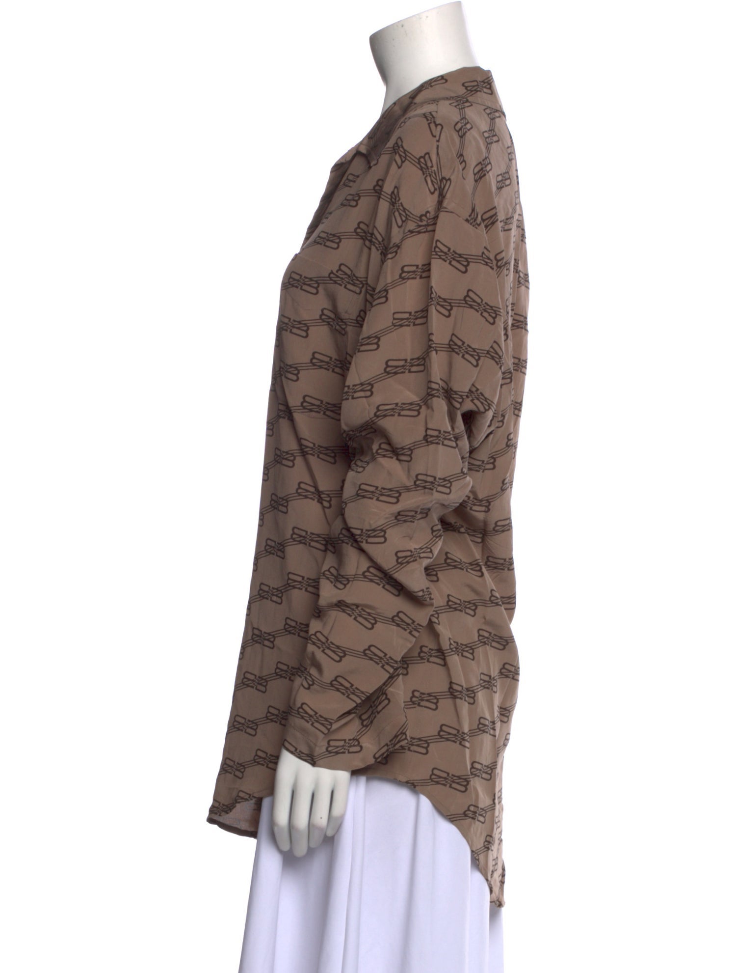 Balenciaga 2020 Silk Button-Up Top