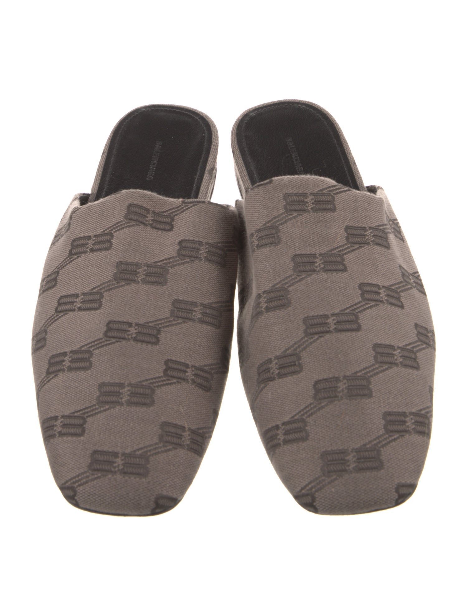 Balenciaga Monogram Pattern Canvas Mules