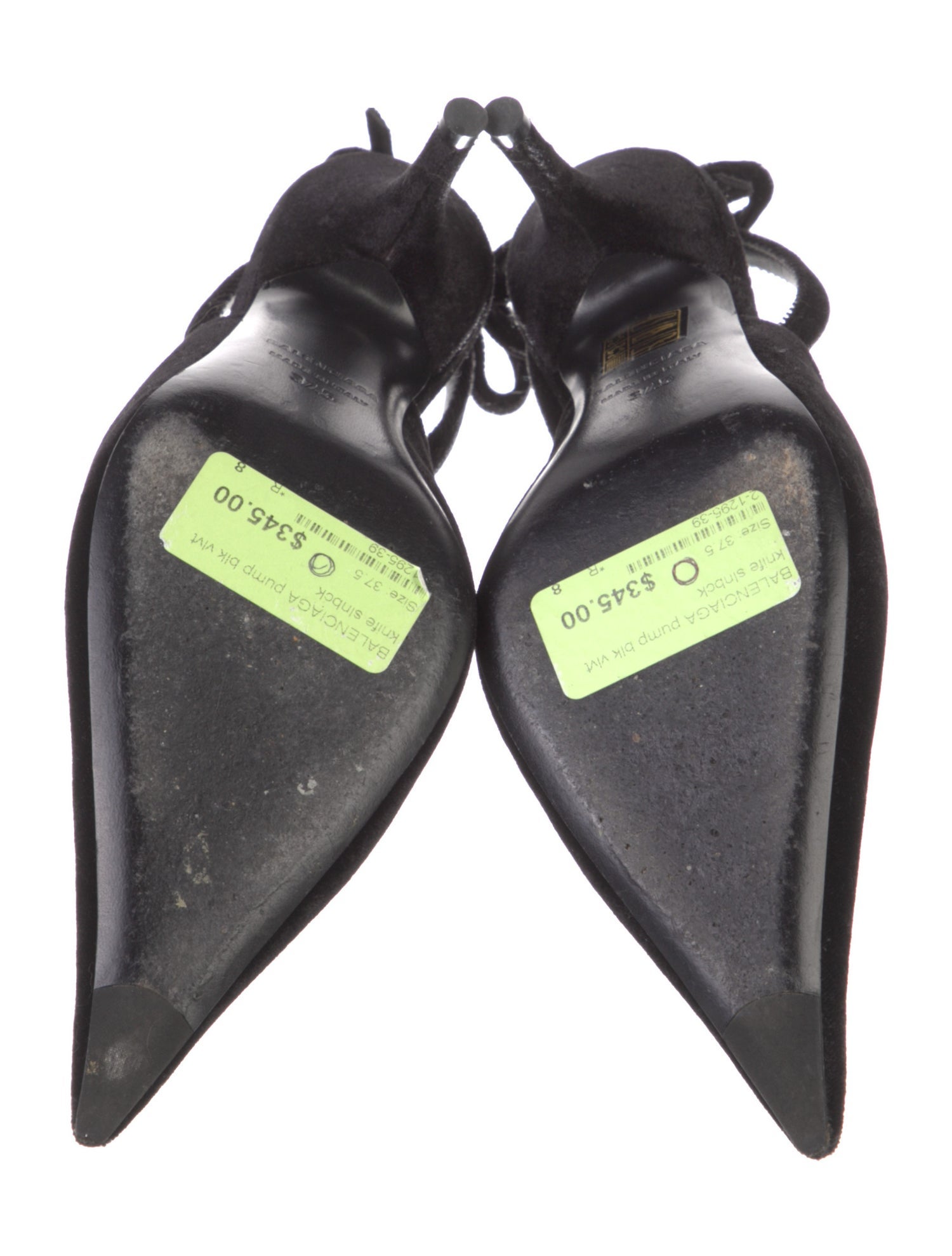 Balenciaga Velvet Bow Accents Slingback Pumps