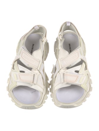 Balenciaga Leather Cutout Accent Slides