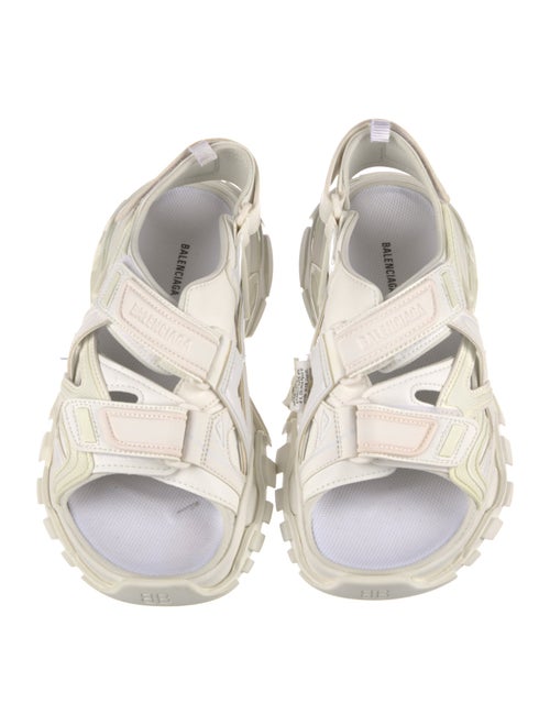 Balenciaga Leather Cutout Accent Slides