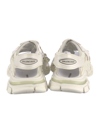 Balenciaga Leather Cutout Accent Slides