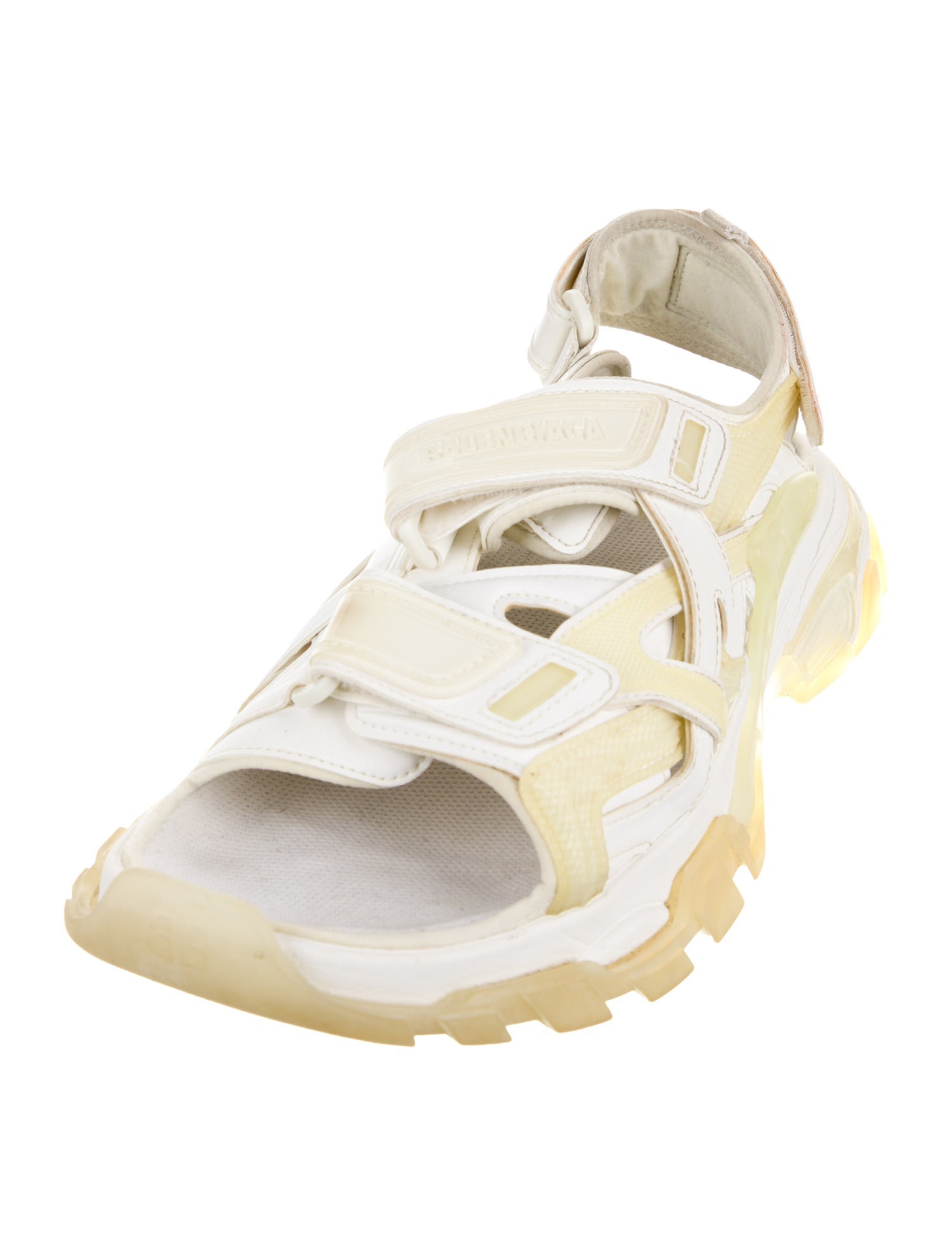 Balenciaga Leather Colorblock Pattern Sandals