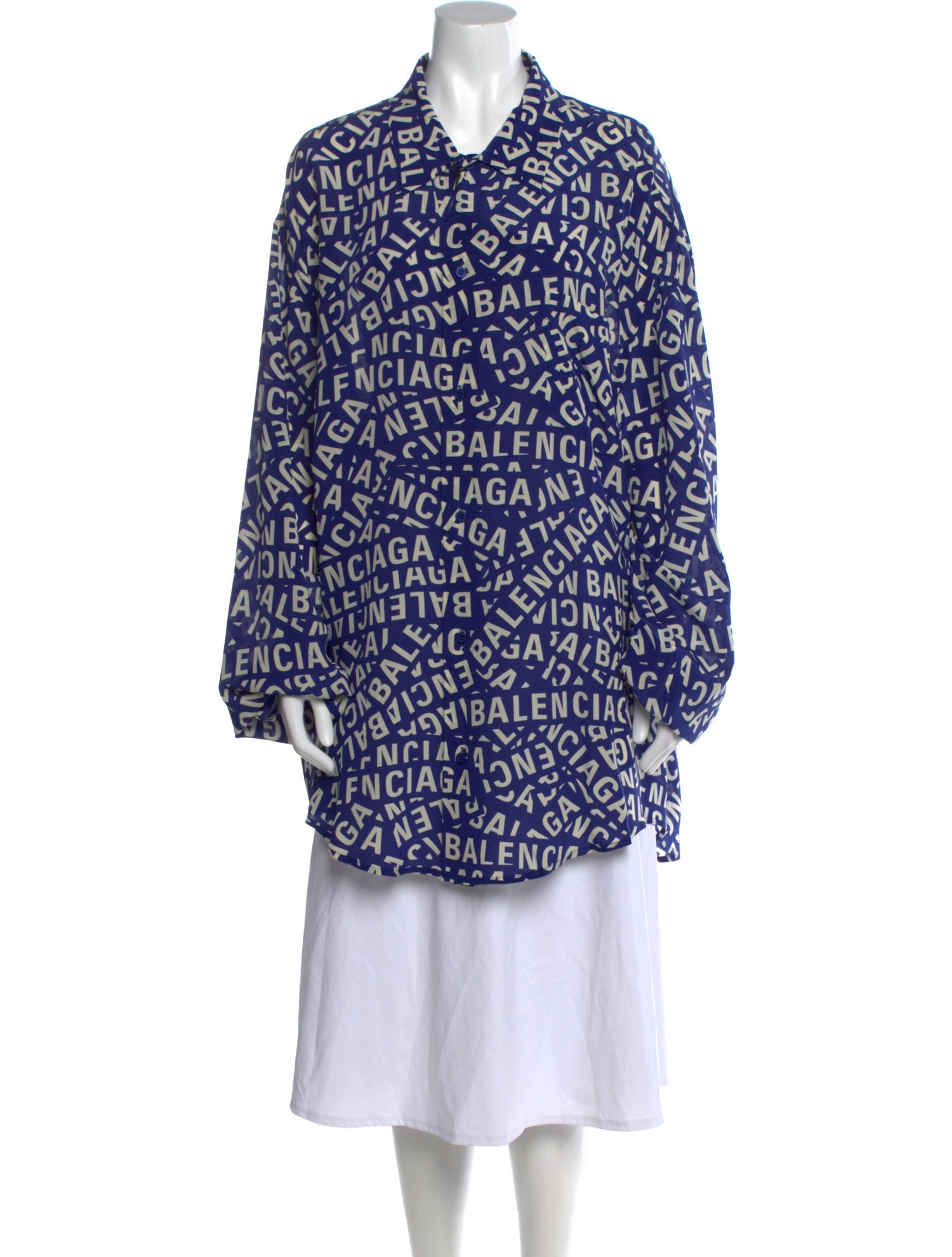Balenciaga Silk Printed Tunic w/ Tags