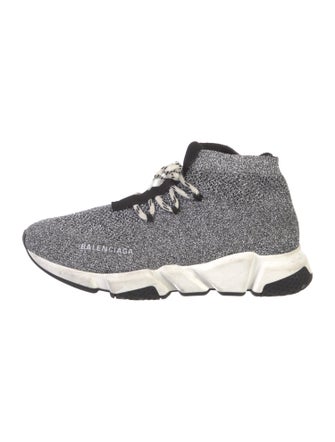 Balenciaga Speed Trainer Lace Up 'Glitter' Sock Sneakers