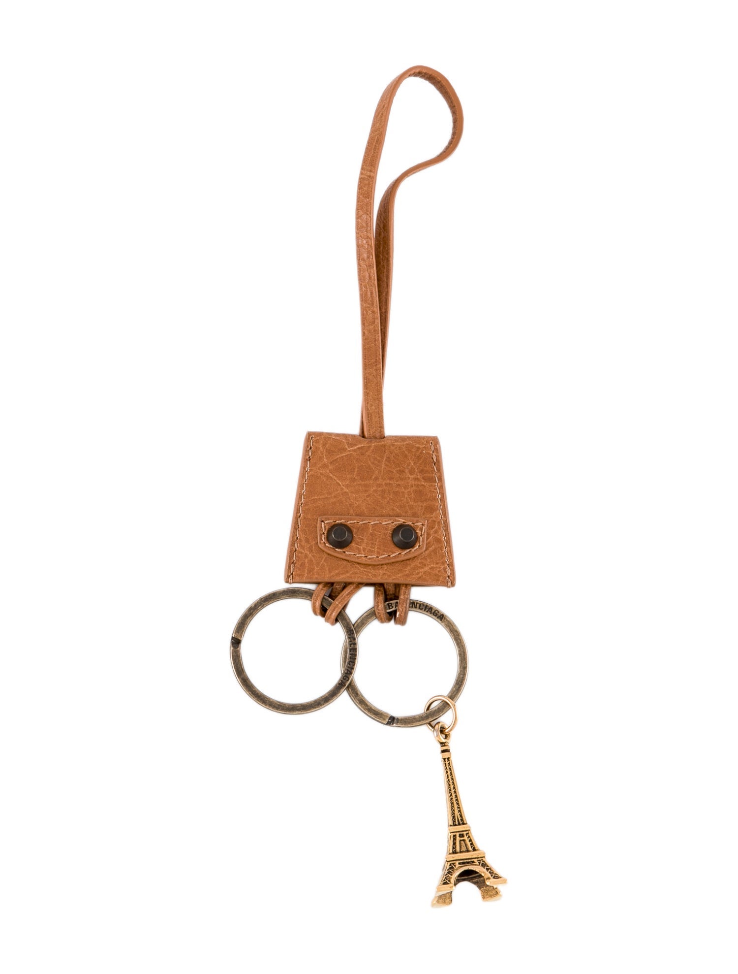 Jacquemus Leather Mini Handbag Keychain - White Keychains
