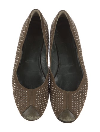 Balenciaga Suede Studded Accents Flats