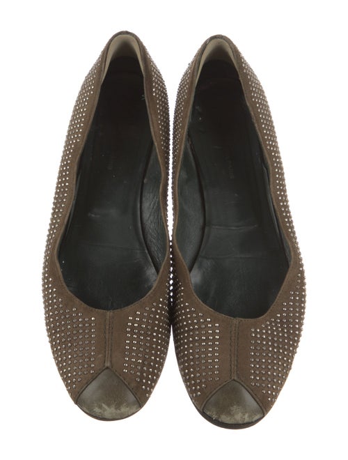 Balenciaga Suede Studded Accents Flats