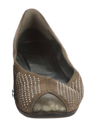 Balenciaga Suede Studded Accents Flats