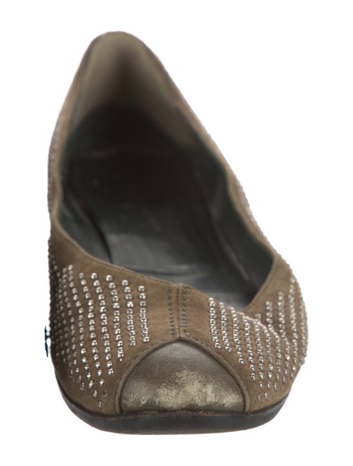 Balenciaga Suede Studded Accents Flats