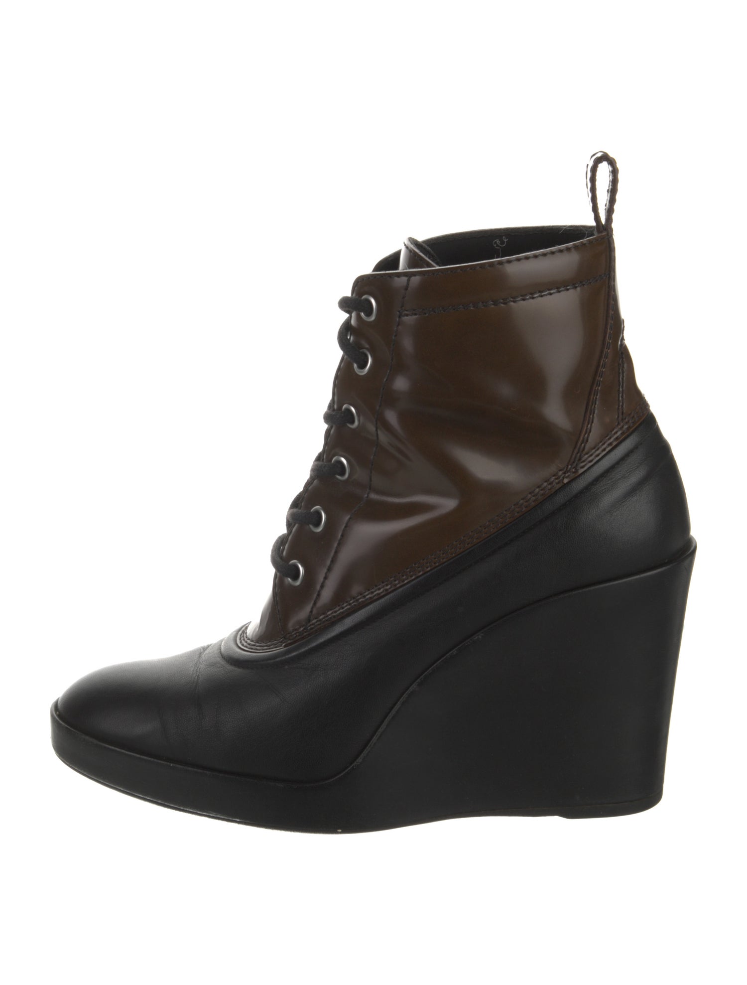 Balenciaga Leather Lace-Up Boots