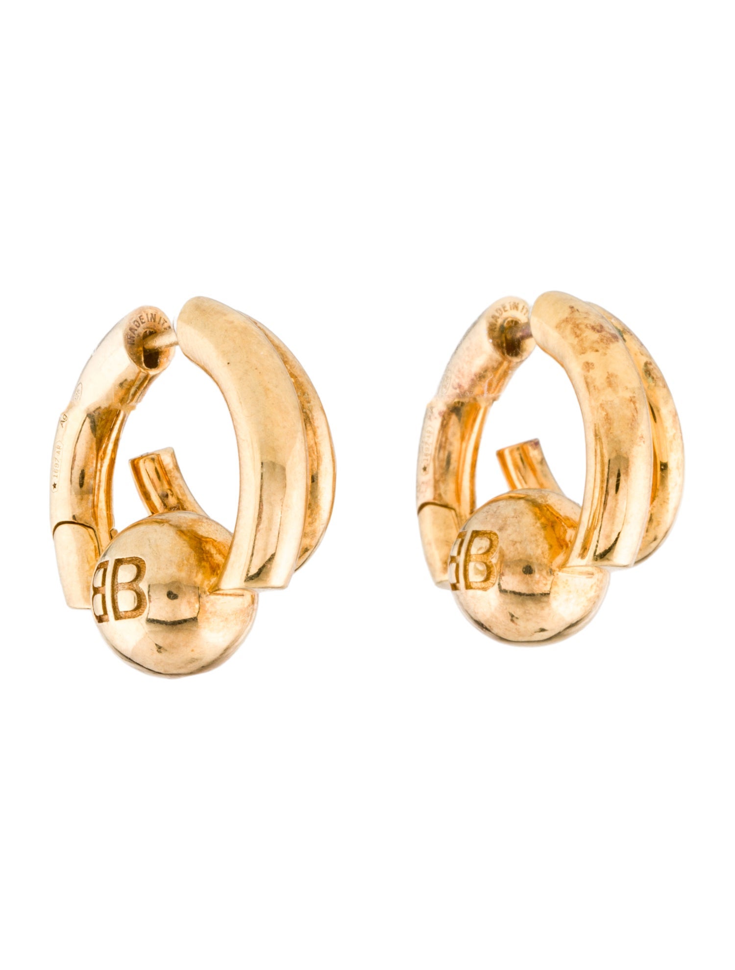 Balenciaga Cut Double B Earrings