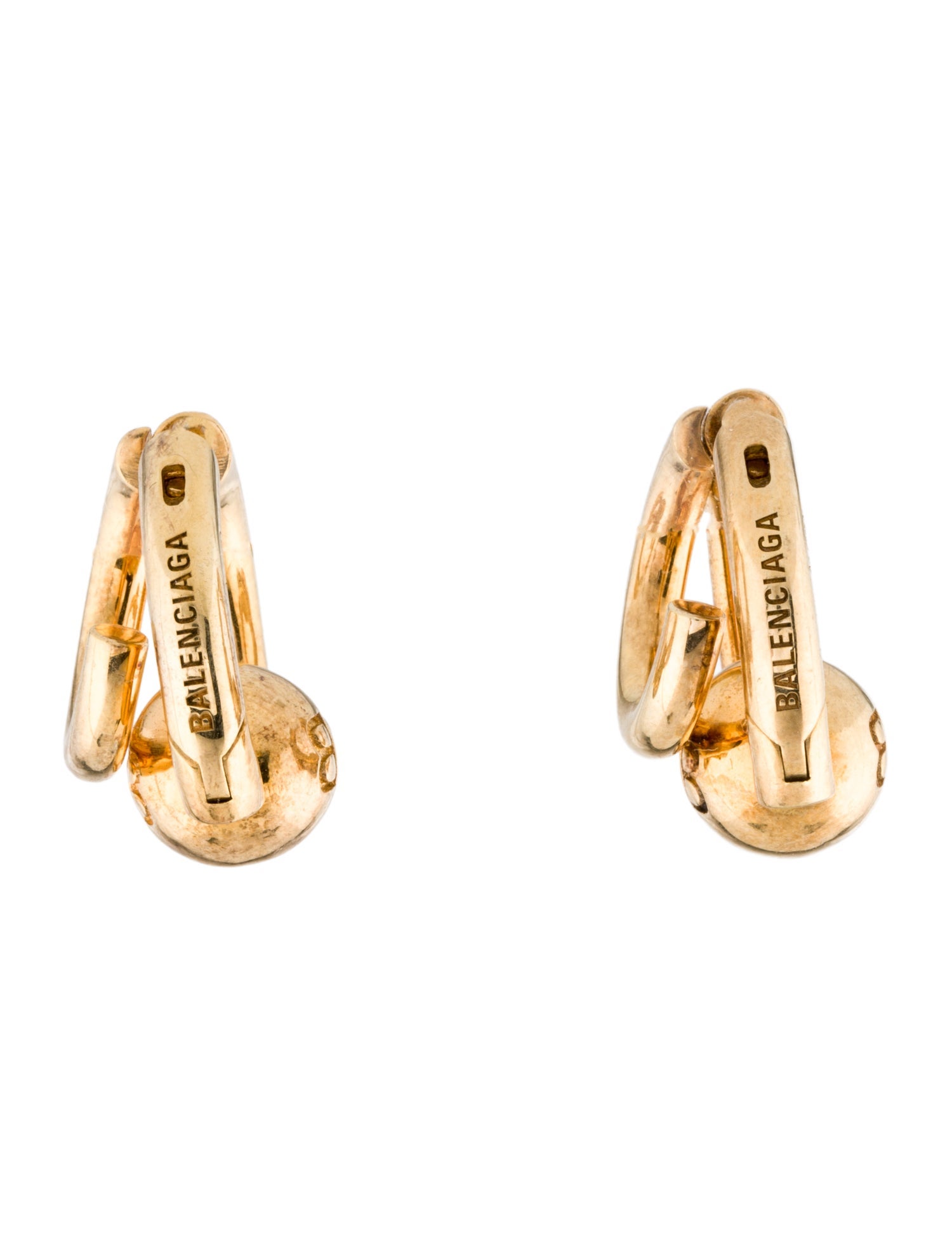 Balenciaga Cut Double B Earrings