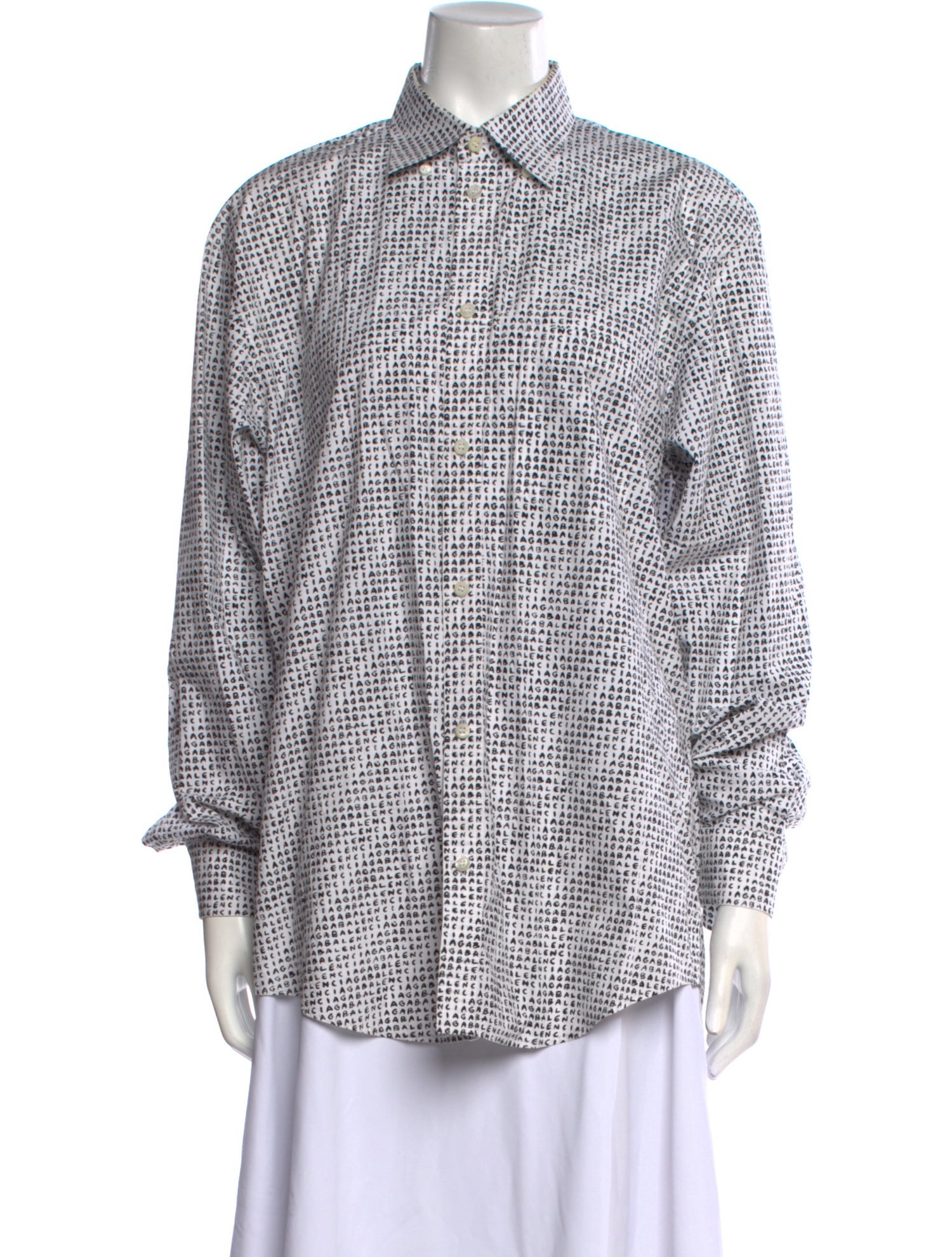Balenciaga 2020 Printed Button-Up Top