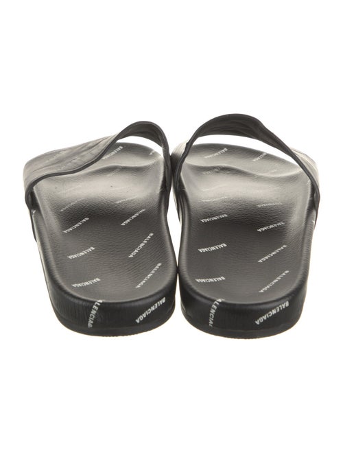 Balenciaga Leather Printed Slides