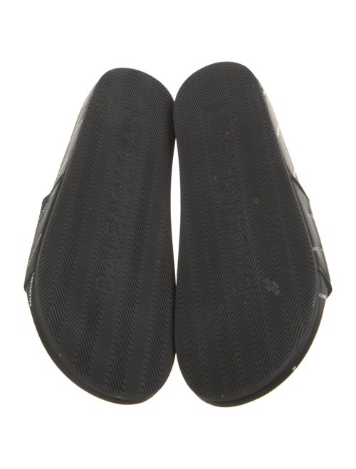 Balenciaga Leather Printed Slides