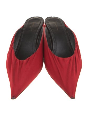 Balenciaga Satin Animal Print Mules