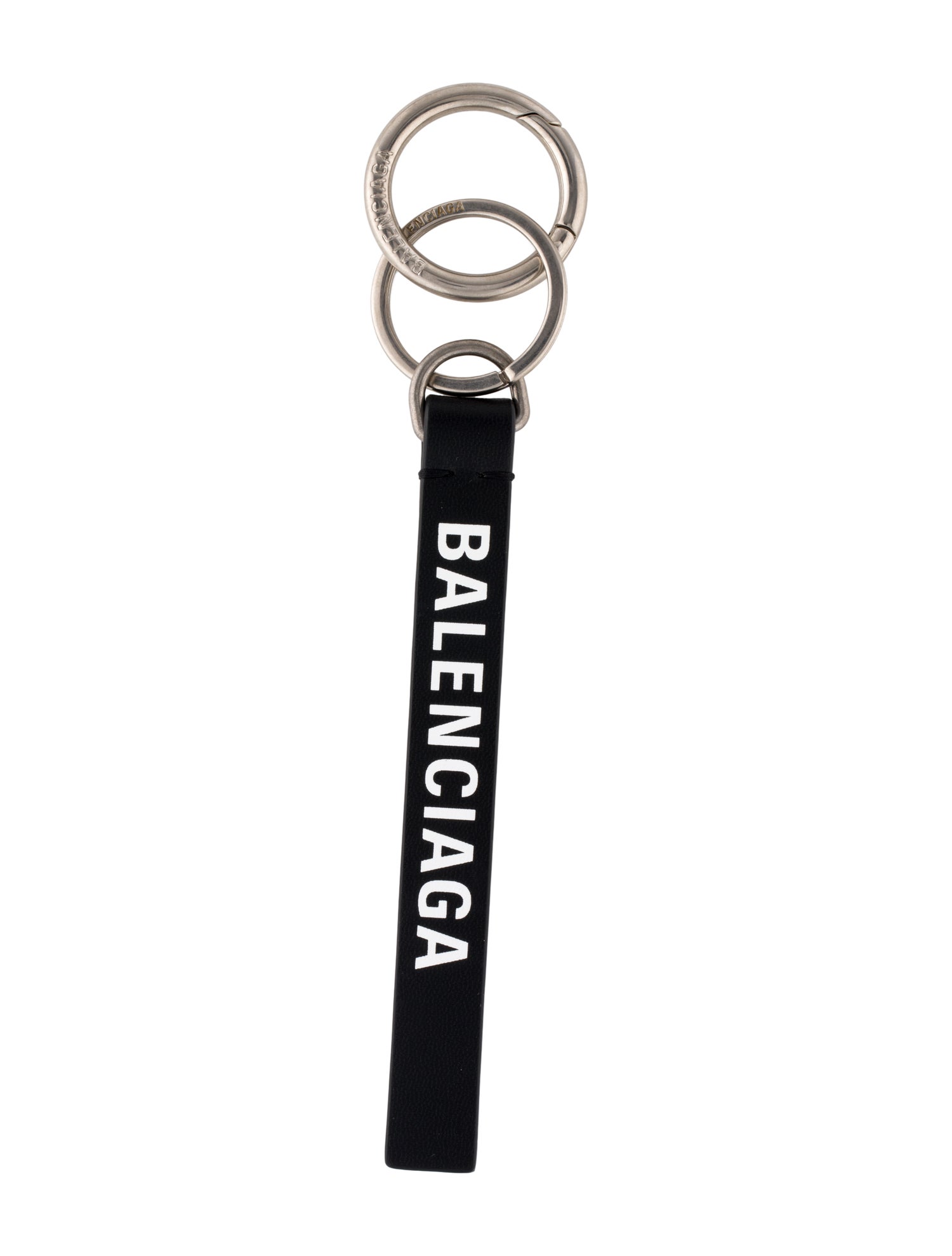 BALENCIAGA EVERYDAY LEATHER  KEYRING Balenciaga Leather Keychain Keyring Bag Charm Sky Blue Used