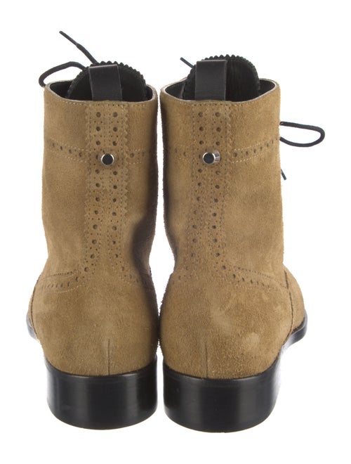 Balenciaga Suede Eyelet Trim Combat Boots