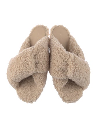 Balenciaga Shearling Slides