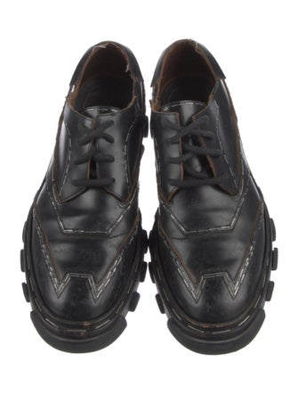 Balenciaga Leather Whipstitch Trim Sneakers