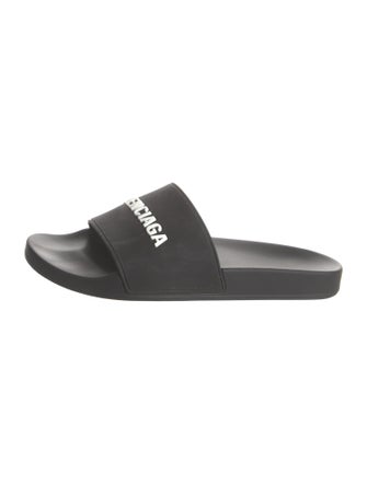 Balenciaga Rubber Graphic Print Slides