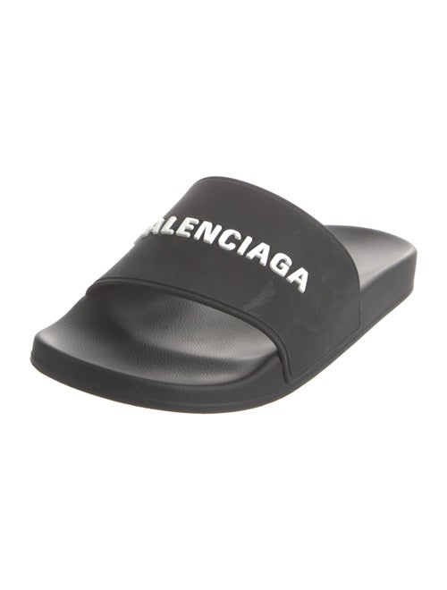 Balenciaga Rubber Graphic Print Slides