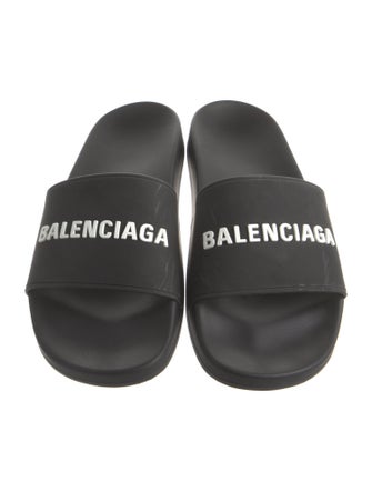 Balenciaga Rubber Graphic Print Slides
