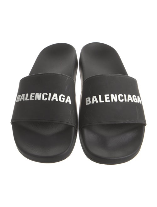 Balenciaga Rubber Graphic Print Slides