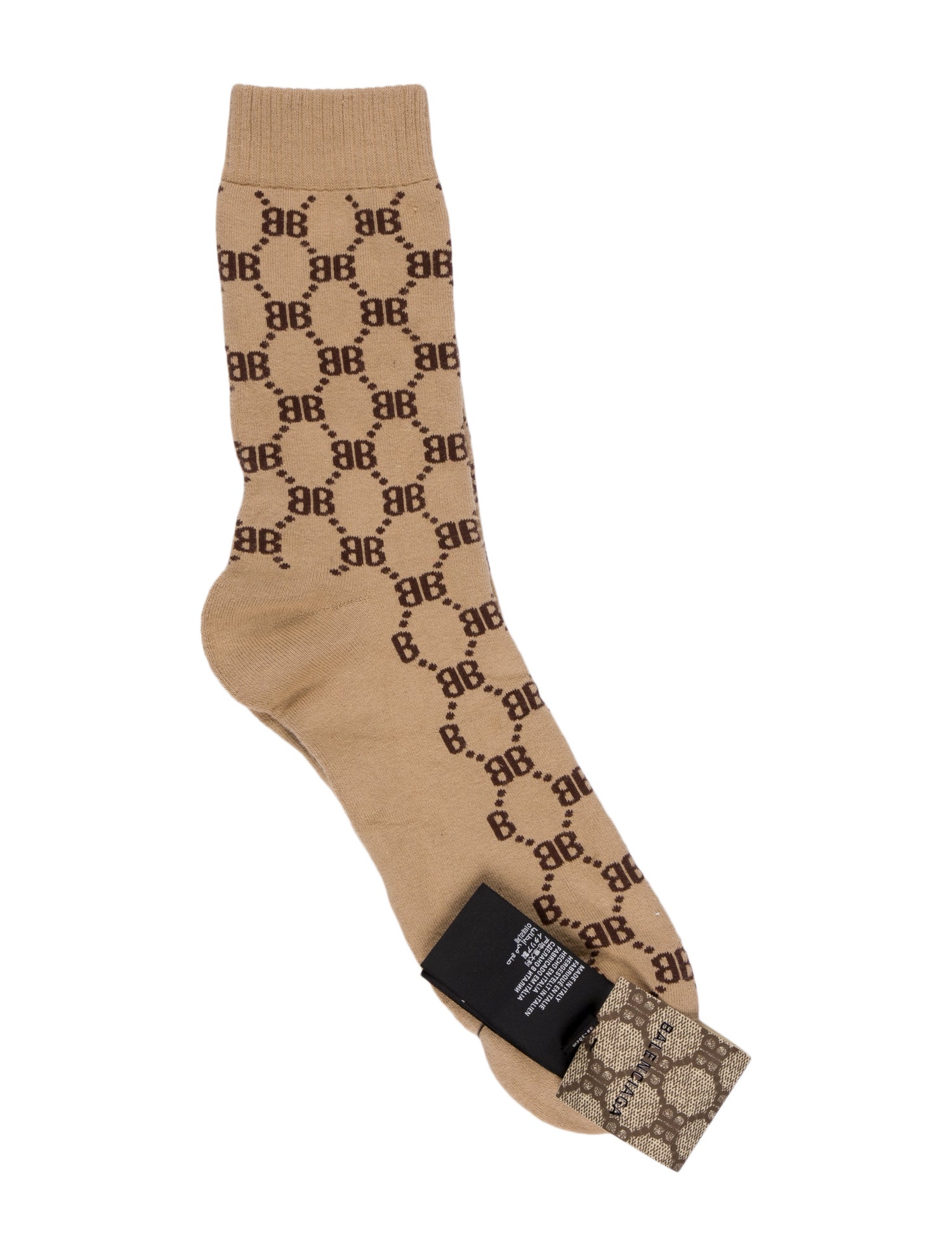 Balenciaga Neutral Knee High Socks XL