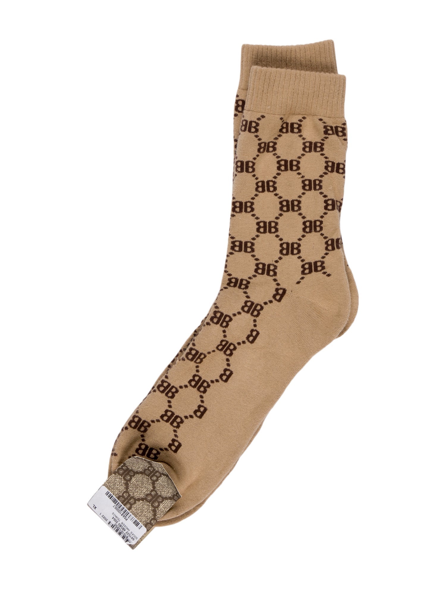 Balenciaga Neutral Knee High Socks XL