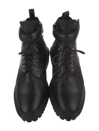 Balenciaga Leather Combat Boots