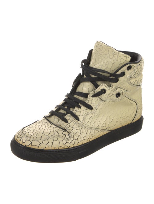 Balenciaga Arena 'Cracked Leather' Wedge Sneakers