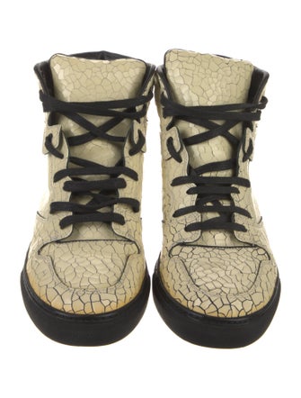 Balenciaga Arena 'Cracked Leather' Wedge Sneakers
